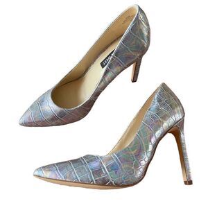 Nine West Tatiana Pointy Toe Pumps mermaid holographic 6.5